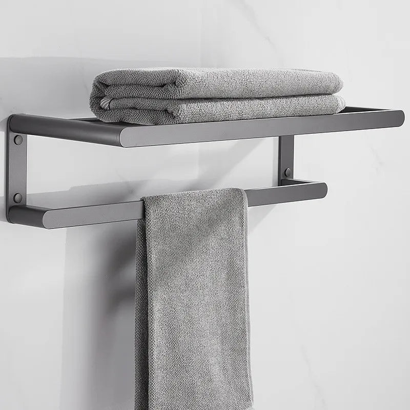 DecorBites™ Bathroom Hardware Set: Towel Rack, Shelf, Paper Holder, Towel Holder, Toilet Brush Holder