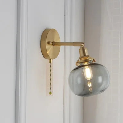 DecorBites™ Glass Ball Wall Lamp Sconce Modern Nordic Sconce Lighting for Bedroom Mirror