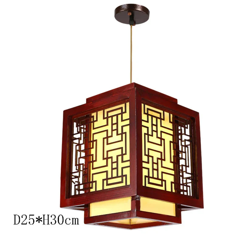 DecorBites™ Antique Wood Pendant Lights for Dining Room, LED Living Room Decor Lighting Fixtures