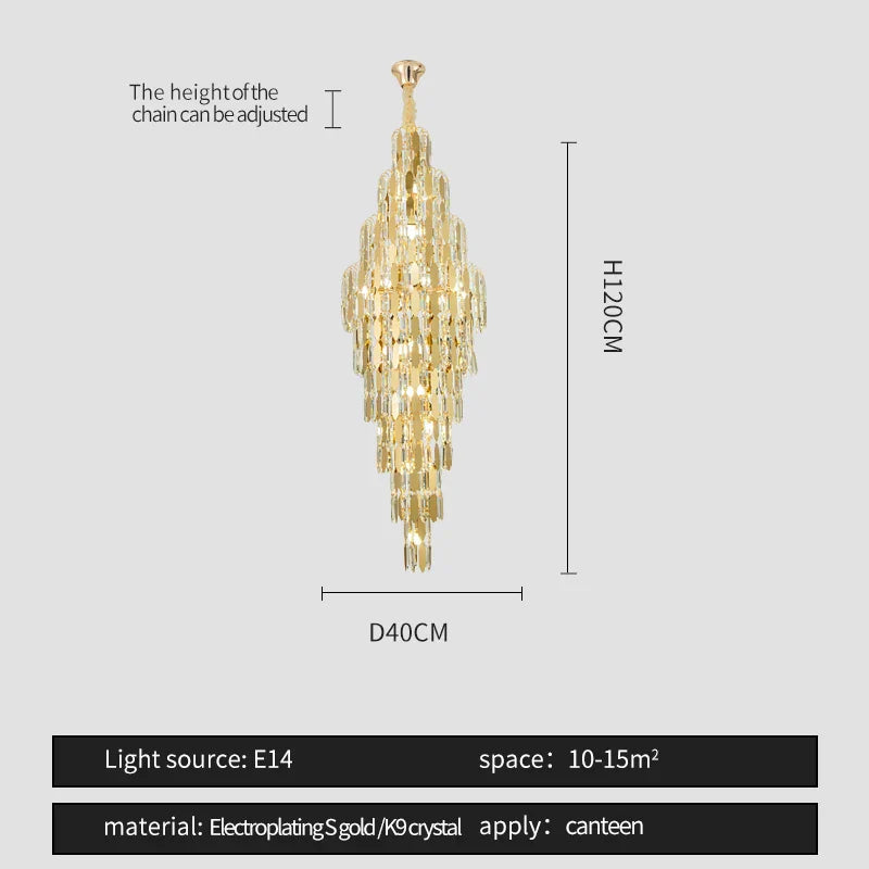 DecorBites™ Crystal Chandelier for Modern European Style Living Rooms