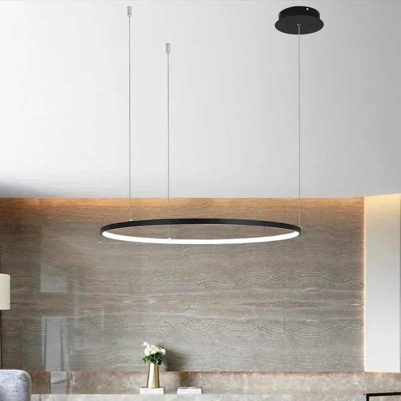 DecorBites™ Aluminum Rings LED Pendant Light in Living Room Bedroom Dining Room