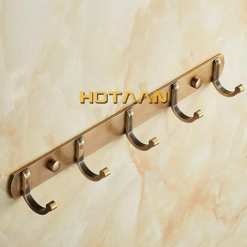 DecorBites™ Antique Black Robe Hook, Brass Finish Bathroom Hardware, Wall Hook, Clothes Hook.