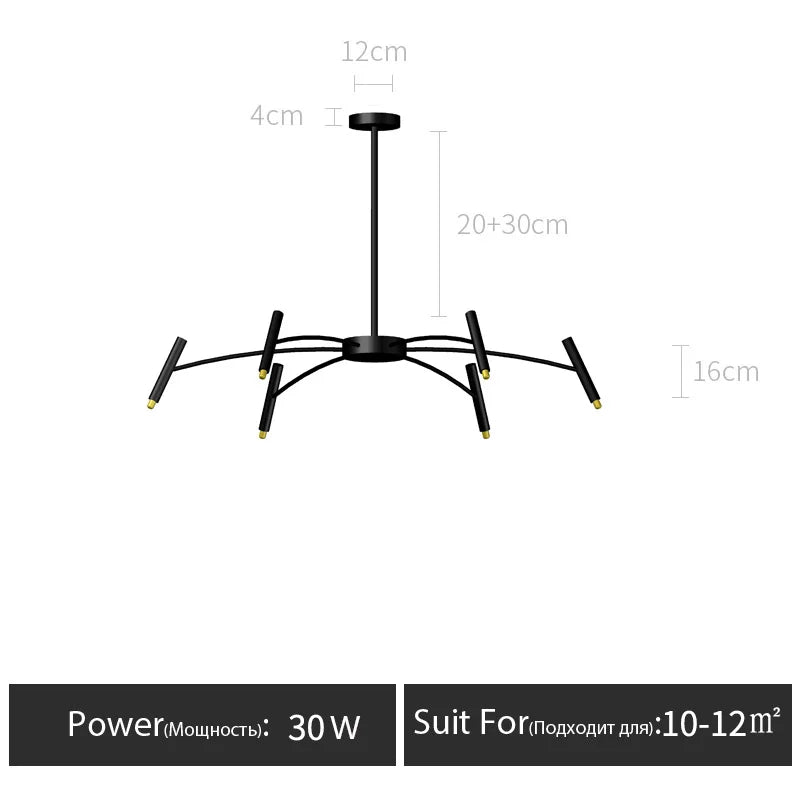DecorBites™ LED Ceiling Chandelier: Minimalist Nordic Home Lighting for Living Room, Bedroom, Dining Area