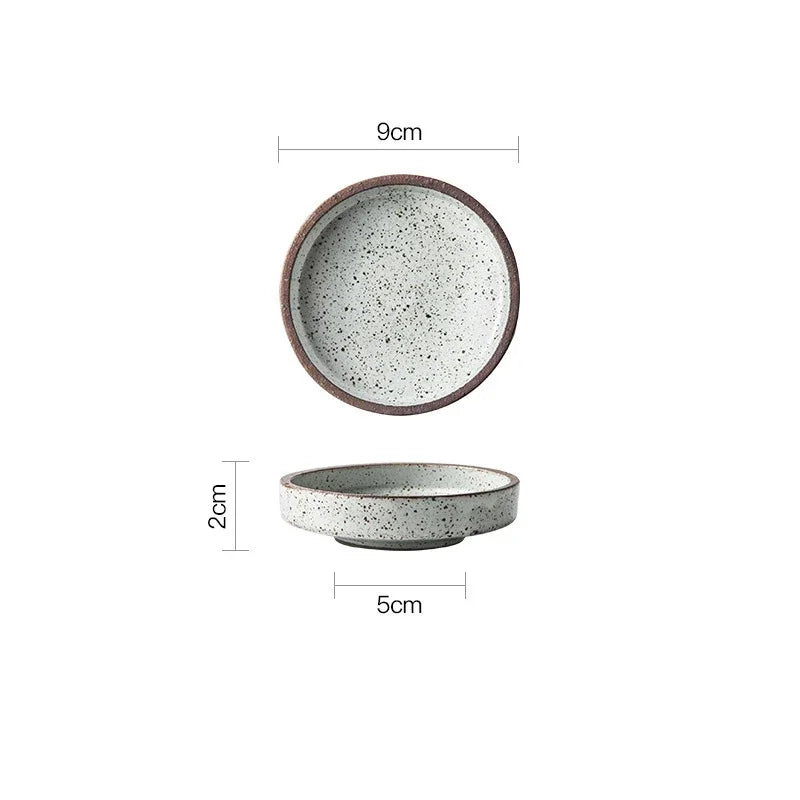 DecorBites™ Ceramic Sauce Dishes Set - Round Seasoning & Snack Plates