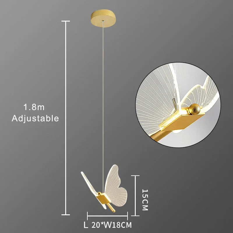 DecorBites™ Butterfly LED Chandelier for Duplex Villa Living Room Romantic Wedding Decor