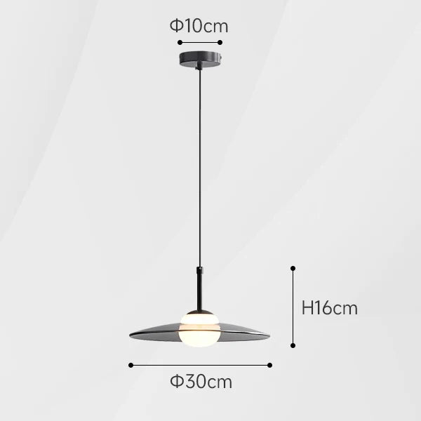 DecorBites™ Glass Pendant Lamp for Bedside with Copper Accents