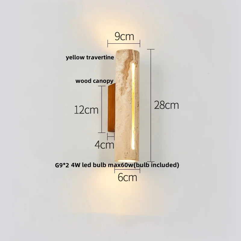 DecorBites™ LED Wall Lights for Dining Room Stair Bedroom Stone Terrazzo Wood - Wabi Sabi Aesthetic