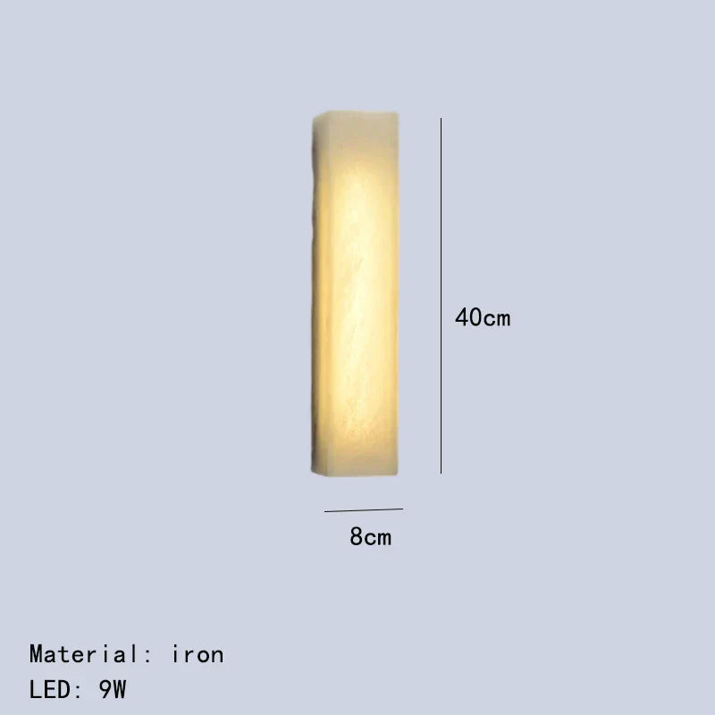 DecorBites™ Cuboid Marble LED Wall Lamp for Bedroom, Restaurant, Stairs - Dimmable Iron Lighting