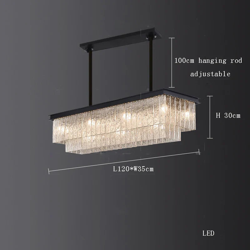 DecorBites™ Crystal LED Chandelier: Minimalist Luxury Lighting for Dinning Table