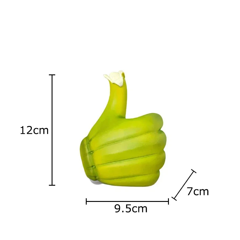 DecorBites™ Banana Fist Thumbs-up Resin Statue Desk Ornament for Room Decor