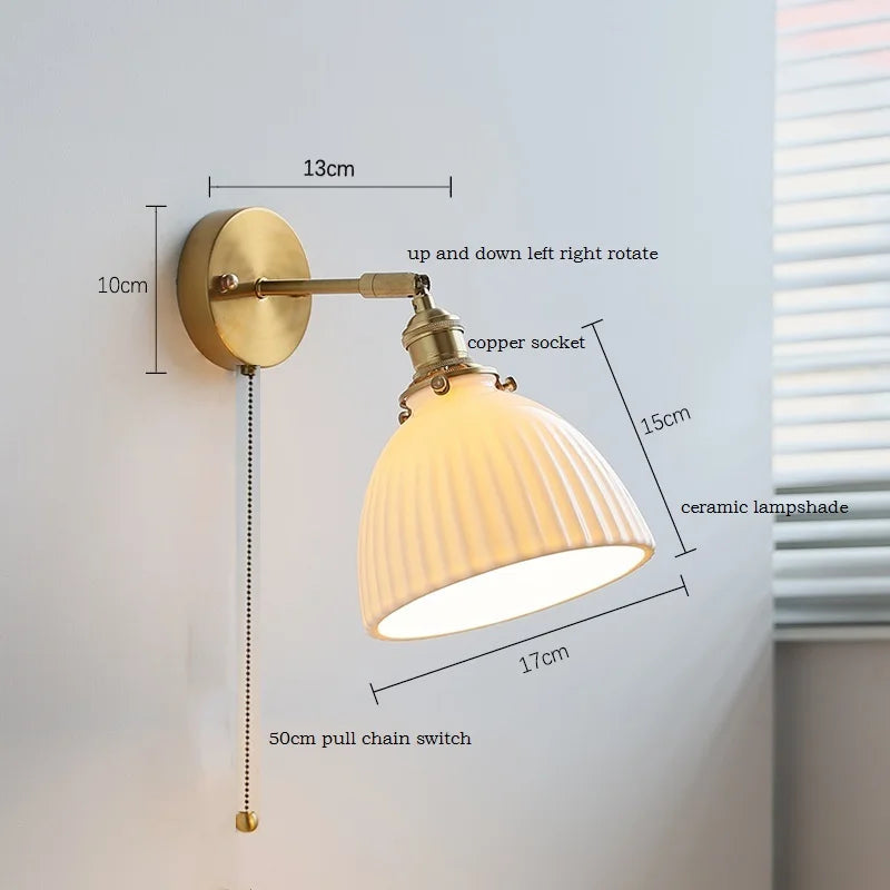 DecorBites™ Ceramic LED Wall Light for Home Indoor Decor Bedroom Bathroom Mirror