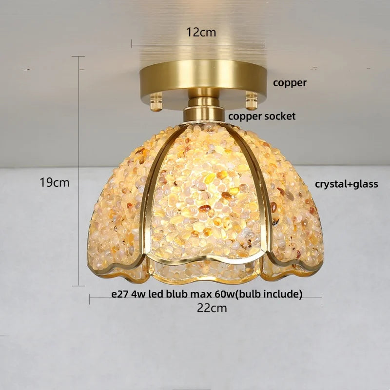 DecorBites™ Column Glass Crystal Ceiling Light for Nordic Modern Home Decor