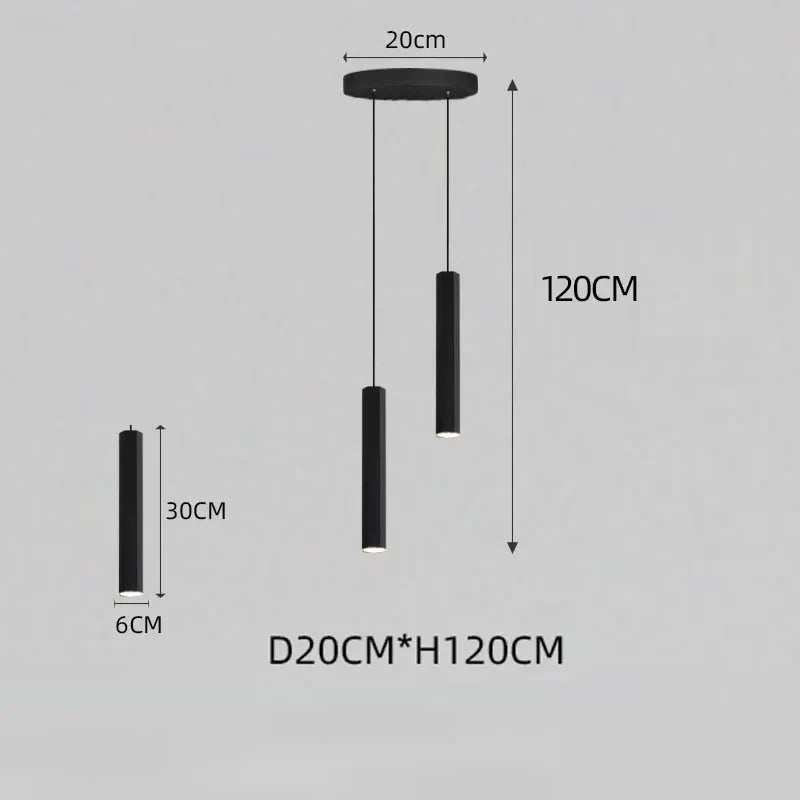 DecorBites™ Black LED Crystal Staircase Chandelier: Modern Nordic Design, Creative Island Hanging Lamp