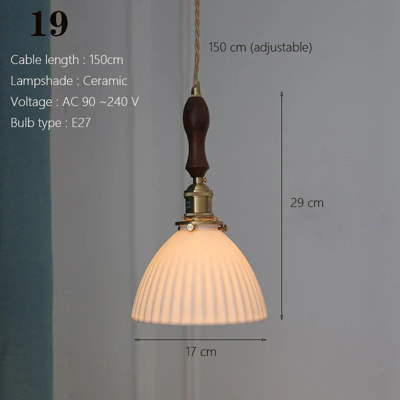 ™ Japanese Ceramic Pendant Light Scandinavian Style Luxury Lamp