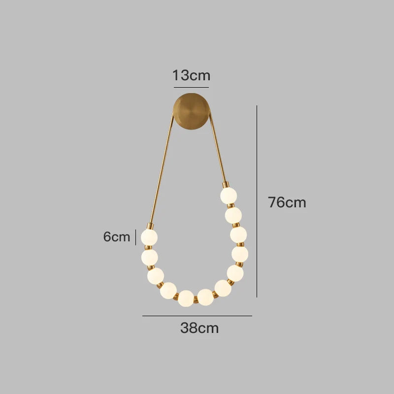 DecorBites™ Cream Italian Style Asymmetric Magic Bean Wall Lamp