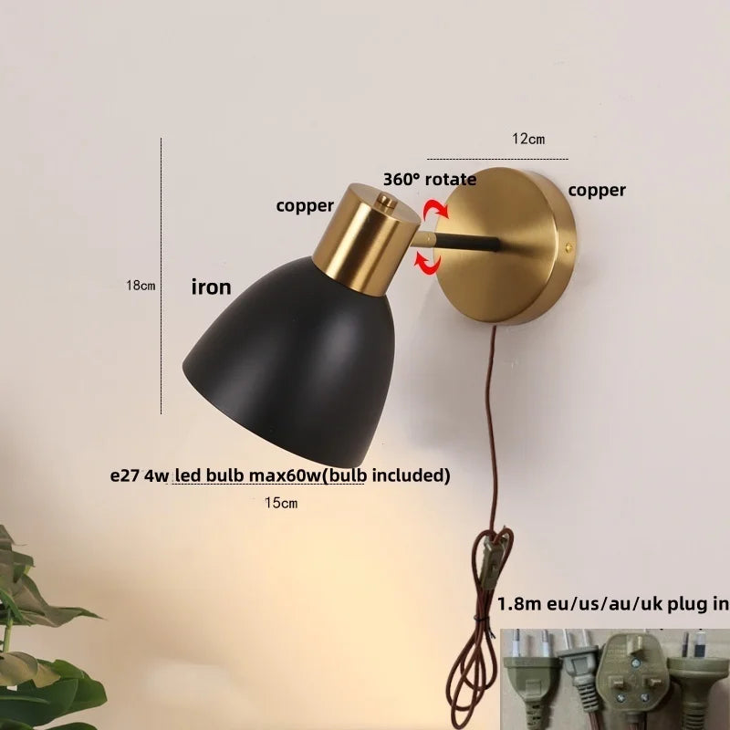 DecorBites™ Black Iron LED Wall Sconce Modern Vanity Light Bar Bedroom Stair Hallway