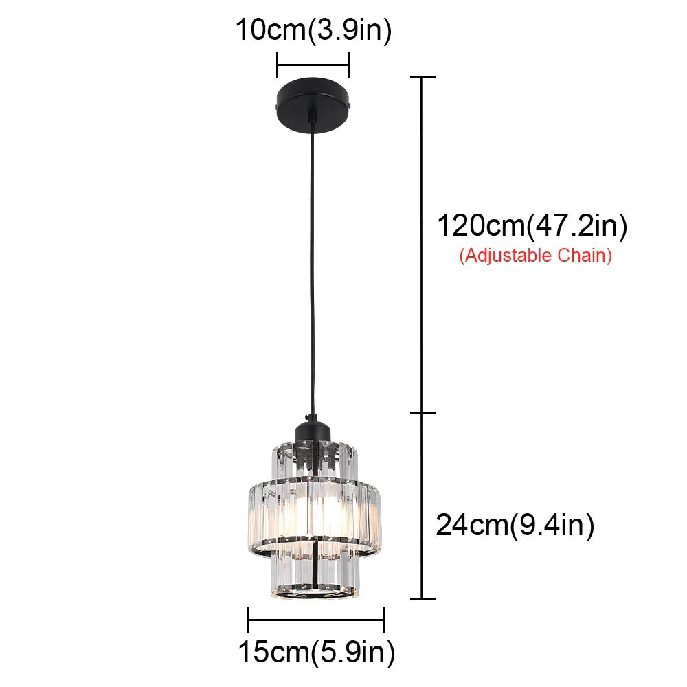 DecorBites™ Crystal Glass Ceiling Chandelier for Bright Home Hotel Decor