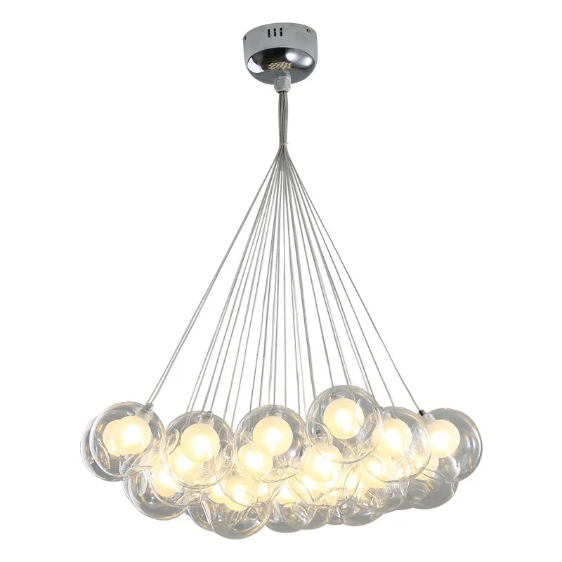 DecorBites™ Glass Ball Bubble Chandelier: Nordic Modern Pendant Light for Living Room, Bedroom, Dining Table