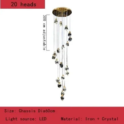 DecorBites™ Crystal Chandelier Pendant Lights for Elegant Home Decor