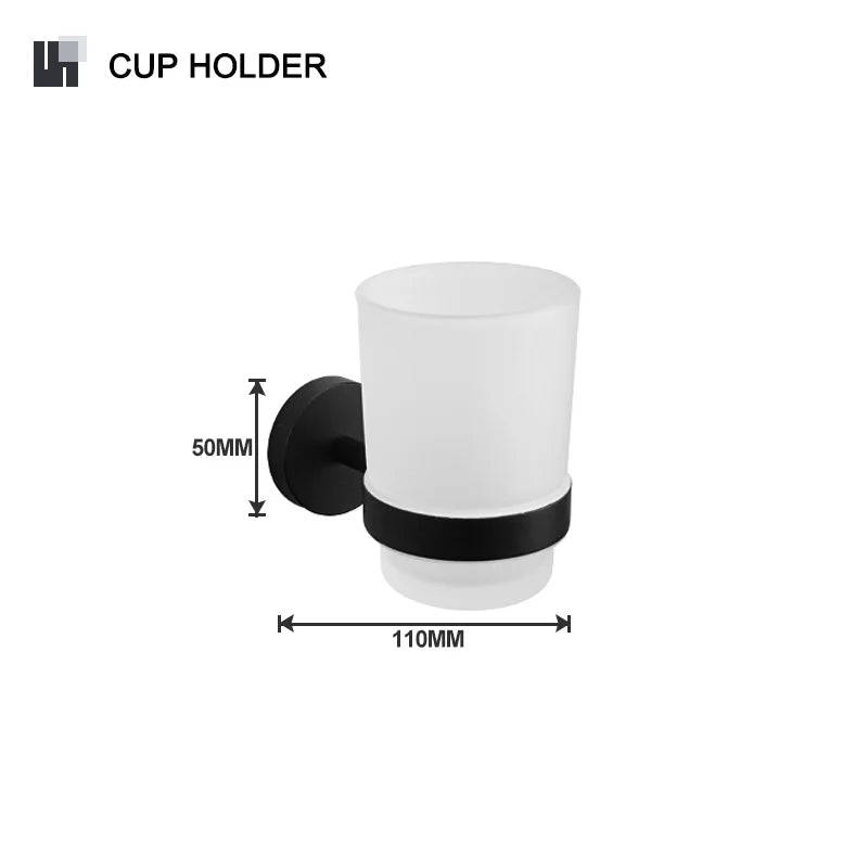 DecorBites™ Bathroom Hardware Set: Towel Rack, Toilet Brush, Paper Holder, Soap Dispenser, Towel Bar, Hook