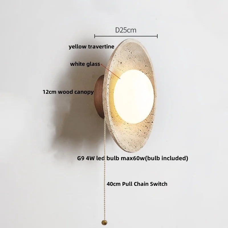 DecorBites™ LED Stone Wall Lamp Modern Nordic Mirror Light for Home Decor