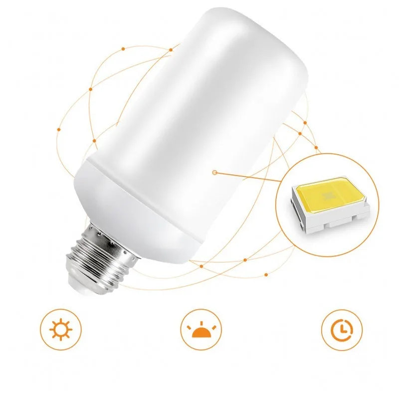 DecorBites™ LED Flame Light Bulb 4 Modes Party Flame Effect Light for KTV Festival Garden Decor