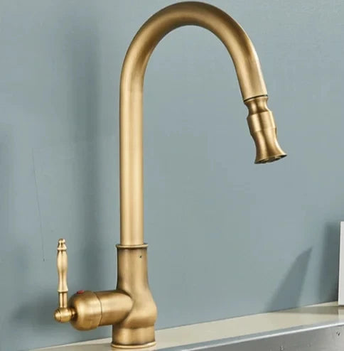 DecorBites™ Antique Brass Kitchen Faucet 360° Rotation Sink Mixer Tap - Tuqiu Design