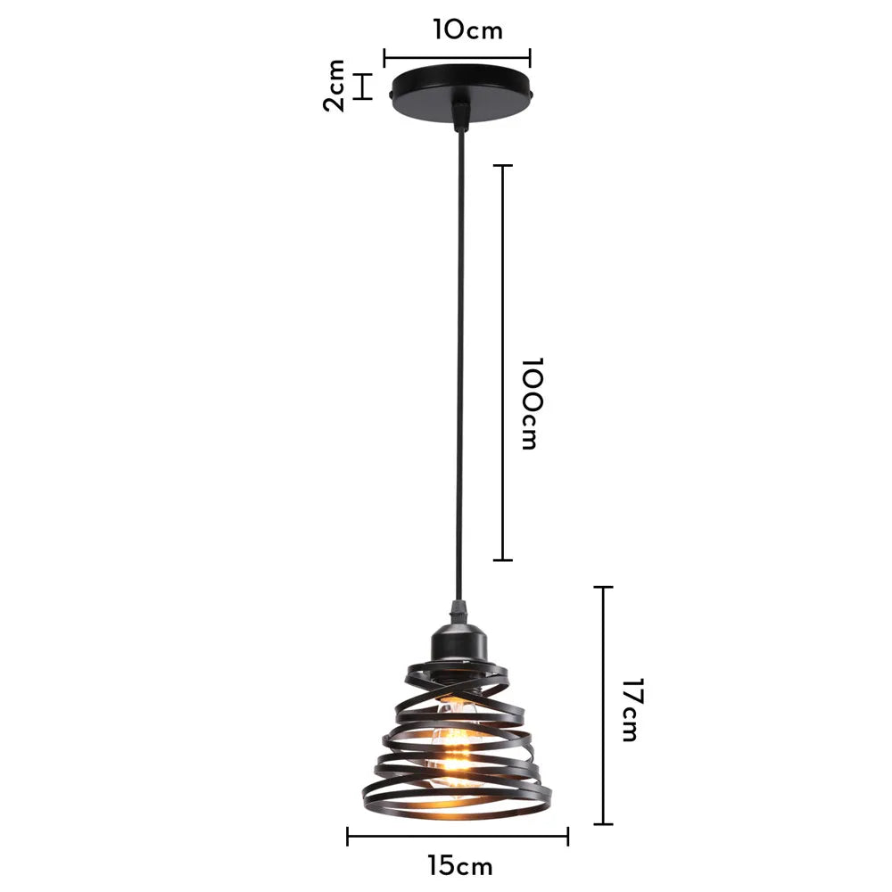 DecorBites™ Iron Cage Ring Chandelier Pendant Light for Kitchen Living Room
