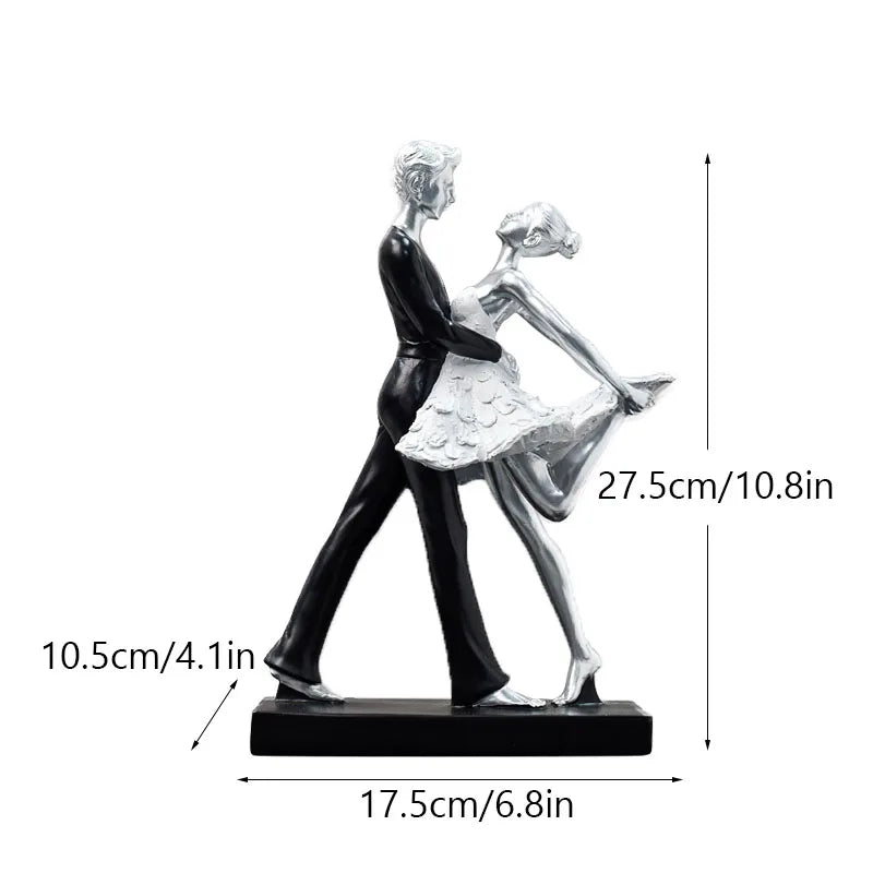 DecorBites™ Ballet Dance Girl Double Statue for Home Decor and Desktop Accessories