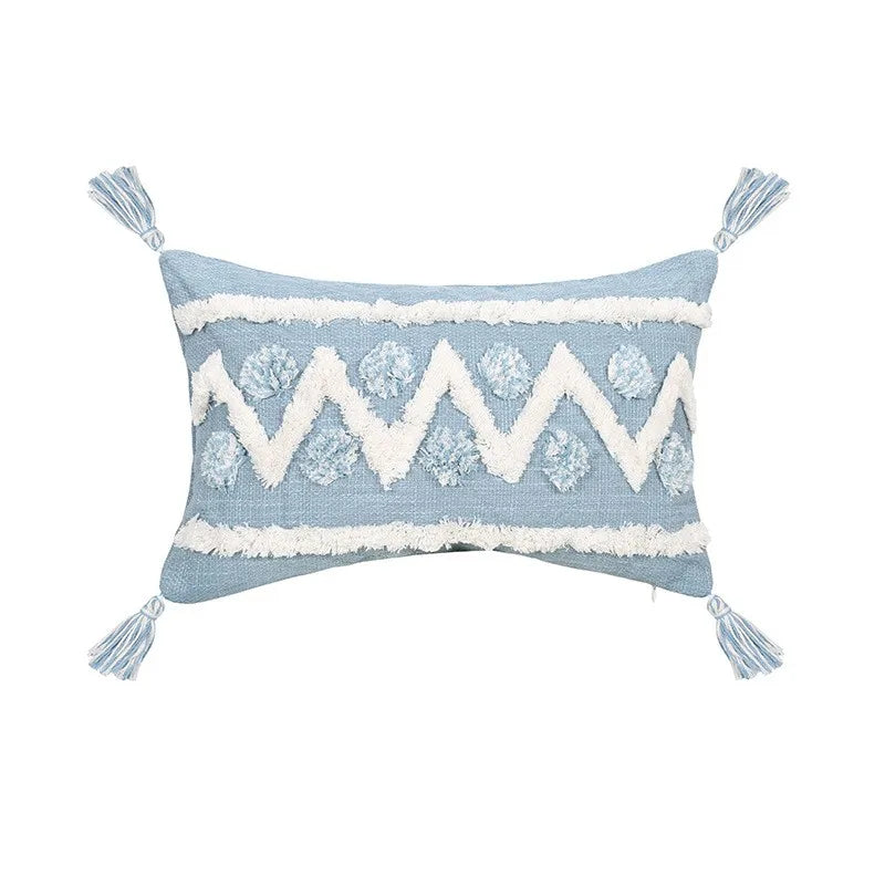 DecorBites™ Geometric Tassel Tufted Pillow Covers for Home Decoration