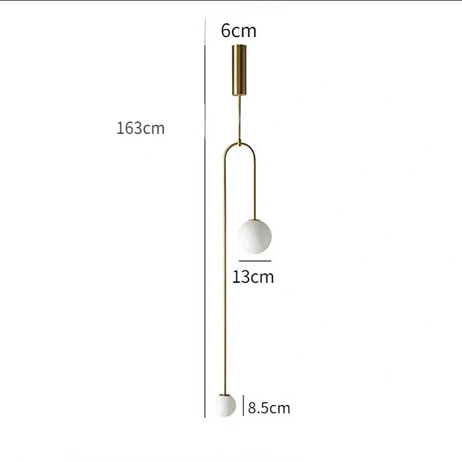 DecorBites™ Double Head Glass Ball Pendant Lights for Hotel Bedroom and Bathroom