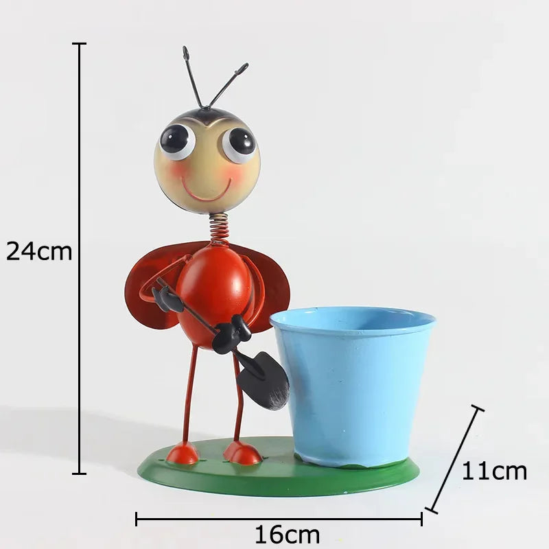 DecorBites™ Ants Gardener Vase: Creative Plant Pots for Aesthetic Room Decor