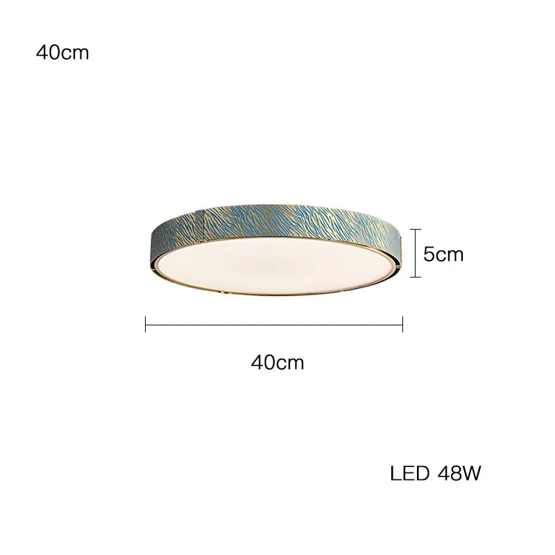 DecorBites™ Blue Copper Crystal LED Ceiling Chandelier for Dinning Room