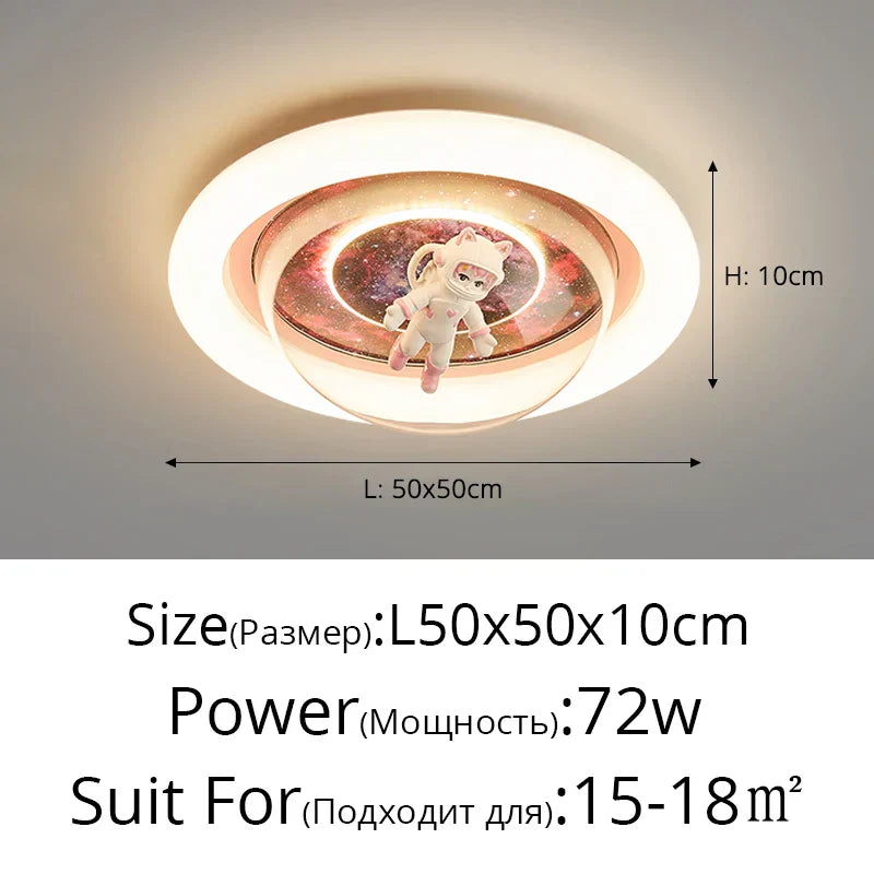 DecorBites™ Astronaut LED Ceiling Lights for Children's Room and Bedroom