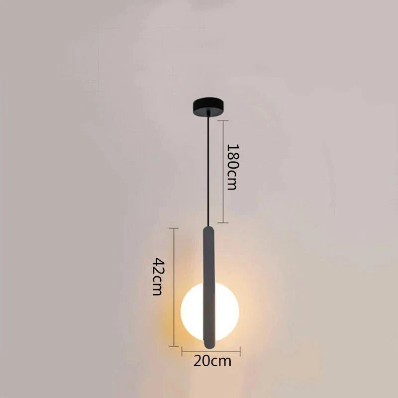 DecorBites™ Black Ring Pendant Lamp Dimmable LED Ceiling Hanging Light