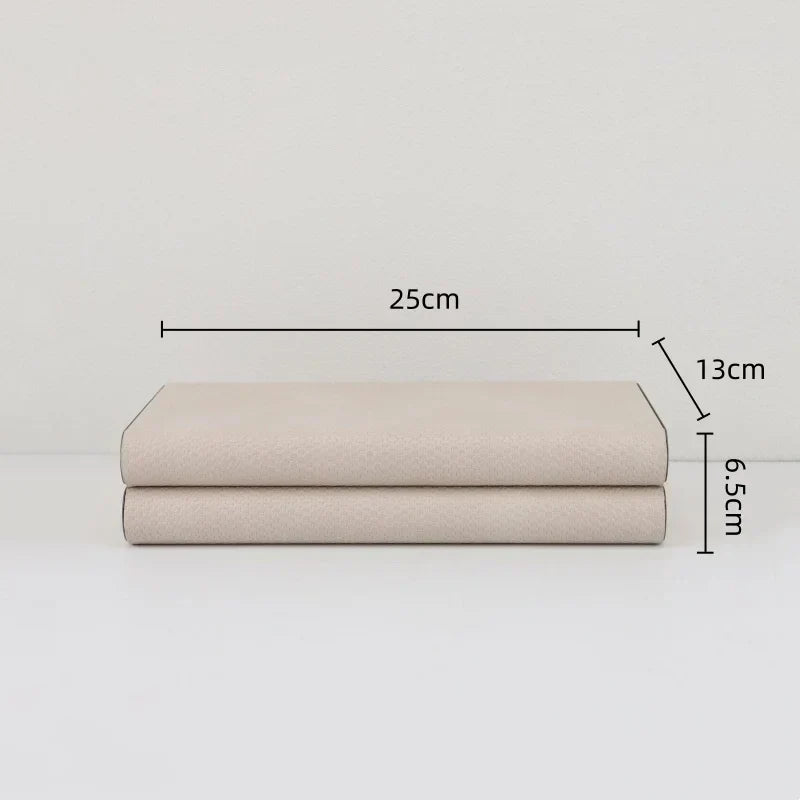DecorBites™ Beige Leather Metal-edged Jewelry Box & Storage Container