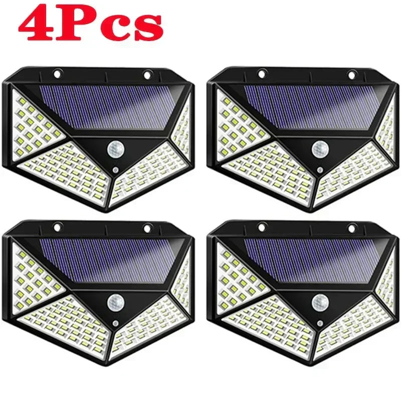 DecorBites™ 100 LED Solar Wall Lights: Motion Sensor Outdoor Solar Lamp for Garden