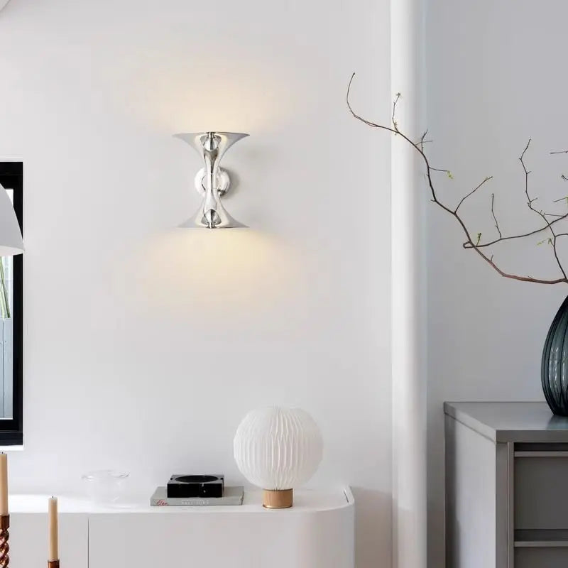 DecorBites™ Art Deco Chrome Horn Wall Lights for Bedroom Living Room Indoor Lighting