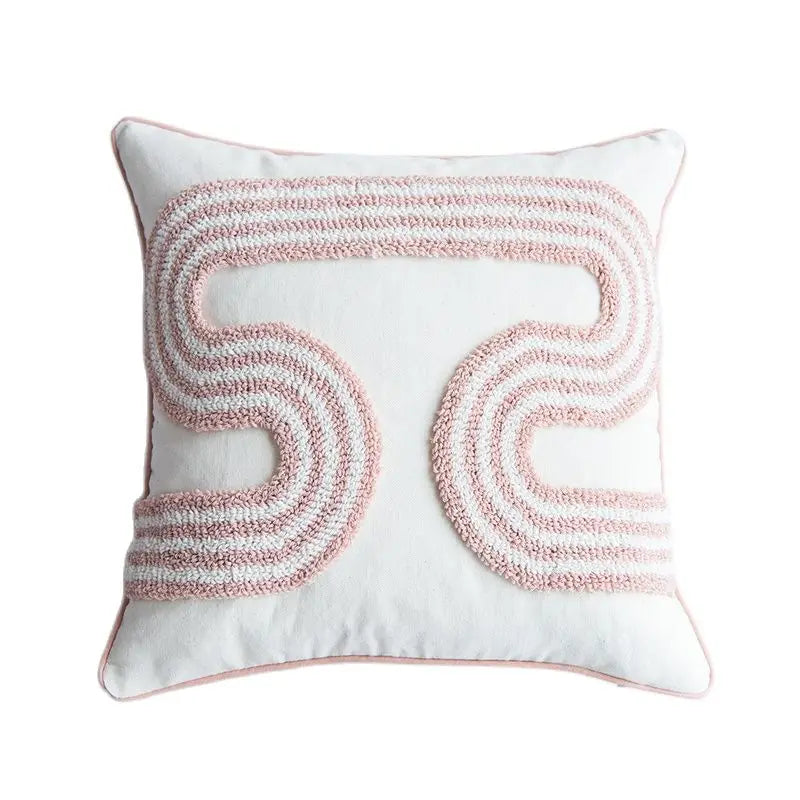 DecorBites™ Cotton Loop Tufted Ivory Cushion Cover for Home Decoration