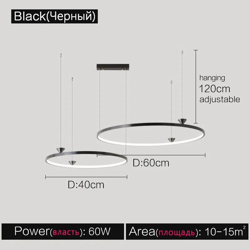 DecorBites™ Italian Style Annular Pendant Lamp for Living Room, Dining Room, Bedroom