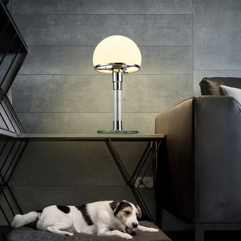 DecorBites™ Bauhaus Glass Ball Desk Lamp E27 Bulb