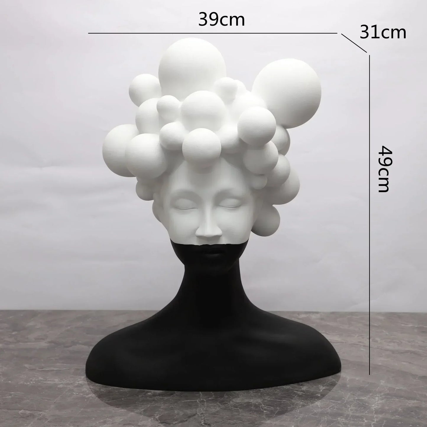 DecorBites™ Abstract Woman Figurine Resin Sculpture Home Decor Human Head Statue