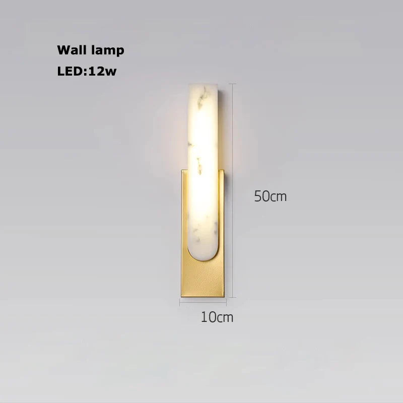 DecorBites™ Alabaster Gold Chrome Chandelier Suspension Luminaire for Living Room
