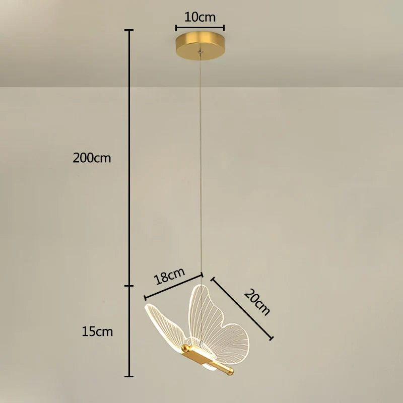 DecorBites™ Butterfly LED Pendant Lights Chandelier for Indoor Living and Dining Room Lighting