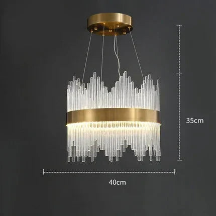 DecorBites™ Crystal LED Ring Chandelier for Luxury Decor & Lighting