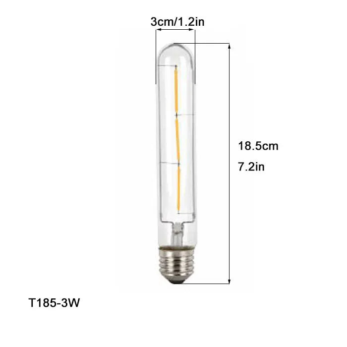 DecorBites™ LED Filament Tubular Edison Bulb 6000K T10 T185 T225 T30 T300 4W 6W 8W