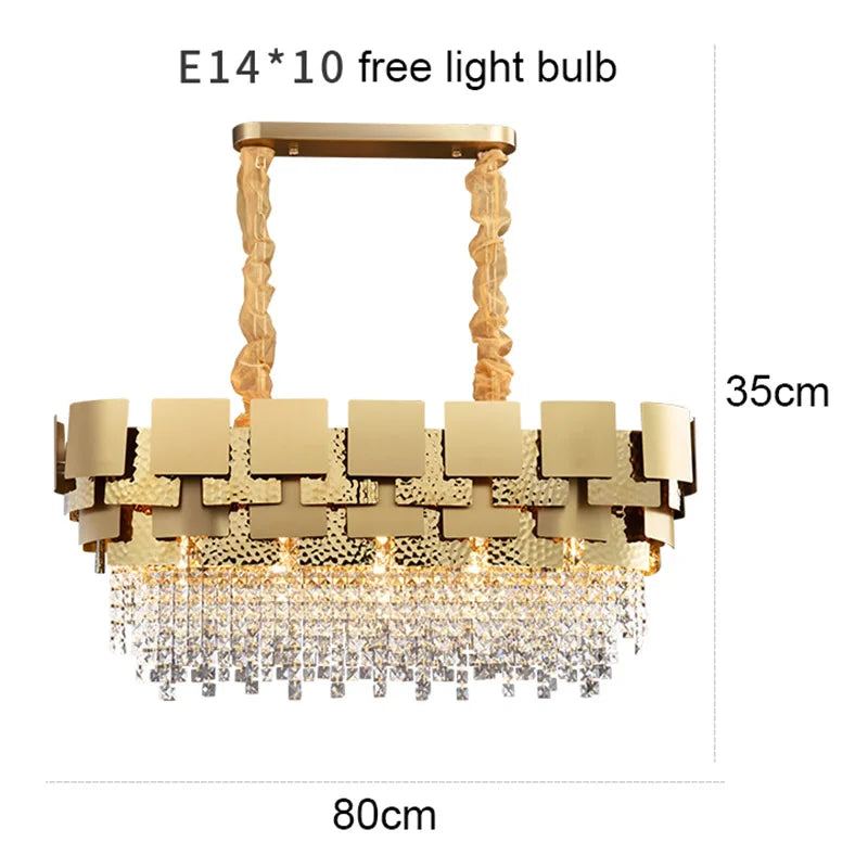 DecorBites™ Crystal Chandelier: Modern Luxury Lighting for Living Room, Dining, and Bedroom