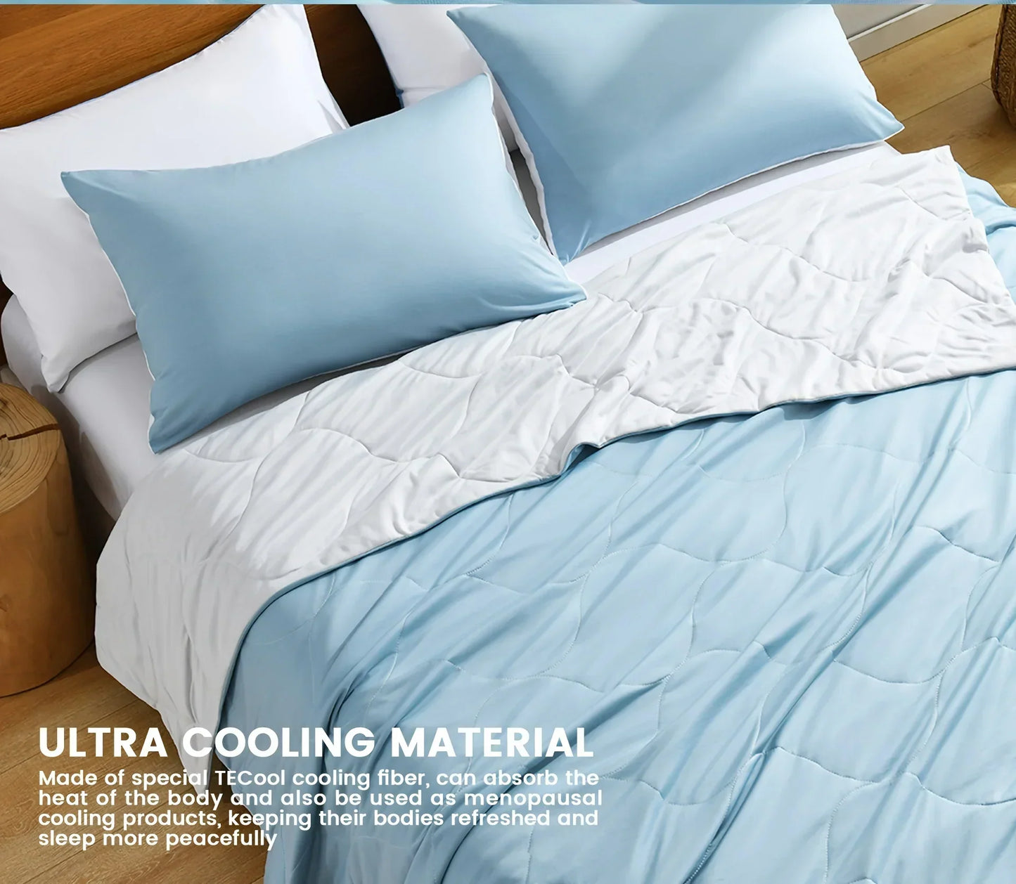 DecorBites™ Cooling Comforter: Reversible All Season Down Alternative Duvet - Ideal for Hot Sleepers