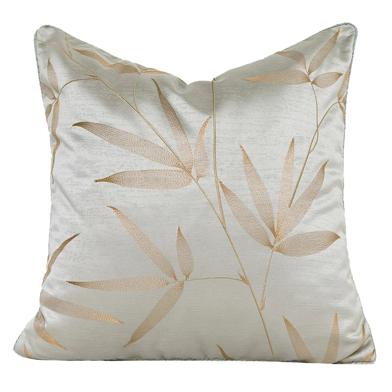 DecorBites™ Gold Quatrefoil Geometric Jacquard Pillow Cover - Luxury Home Decor