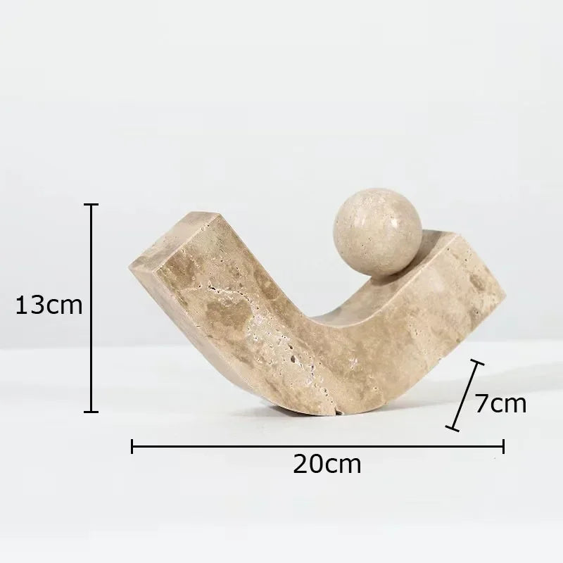 DecorBites™ Geometric Stone Ornaments Desk Decoration Modern Artwork Statue Room Decor